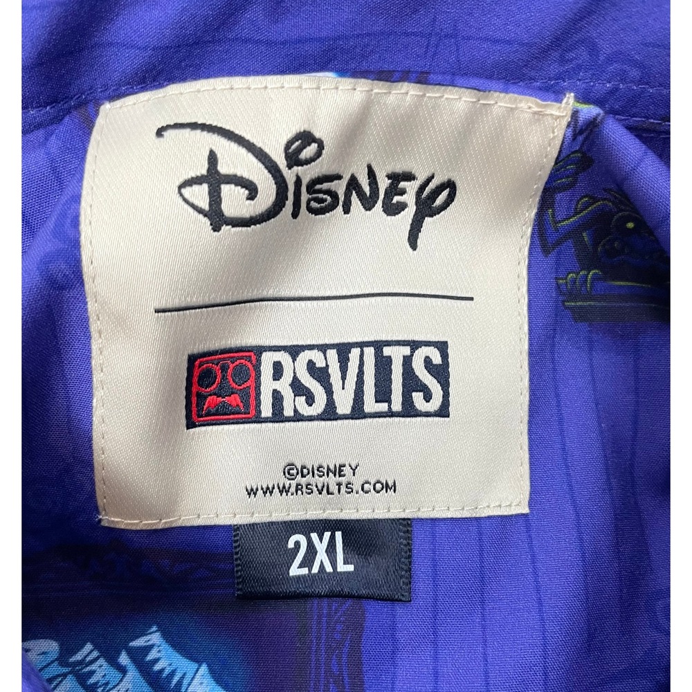 RSVLTS Disney Shirt Men 2XL Haunted Mansion Purple Ghostly Gallery Short Sleeves - Picture 4 of 5